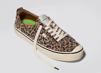 OCA Low Stripe Leopard Print Suede Sneaker