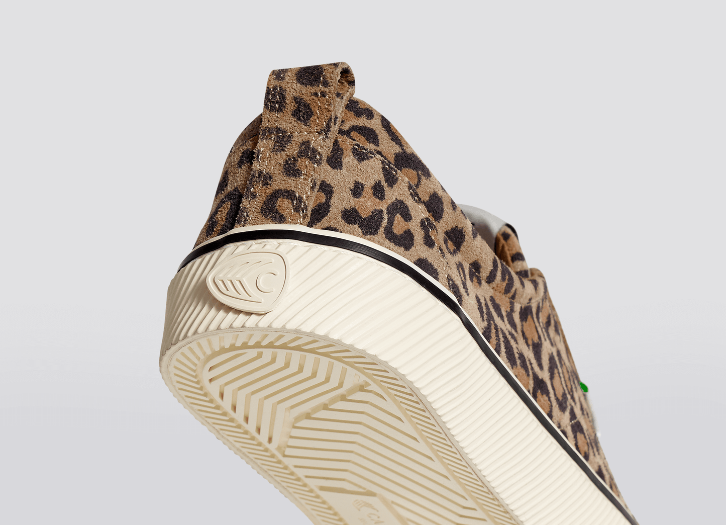 OCA Low Stripe Leopard Print Suede Sneaker