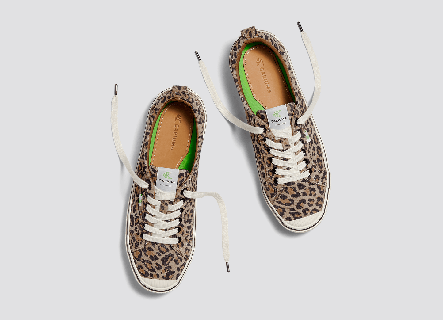 OCA Low Stripe Leopard Print Suede Sneaker