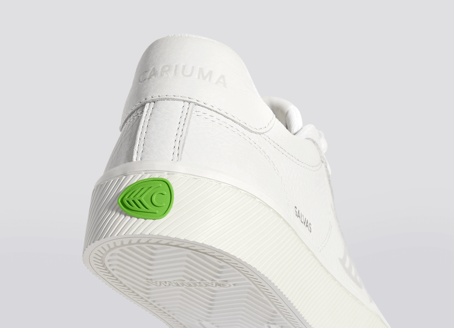 SALVAS White Premium Leather Ice Logo Sneaker