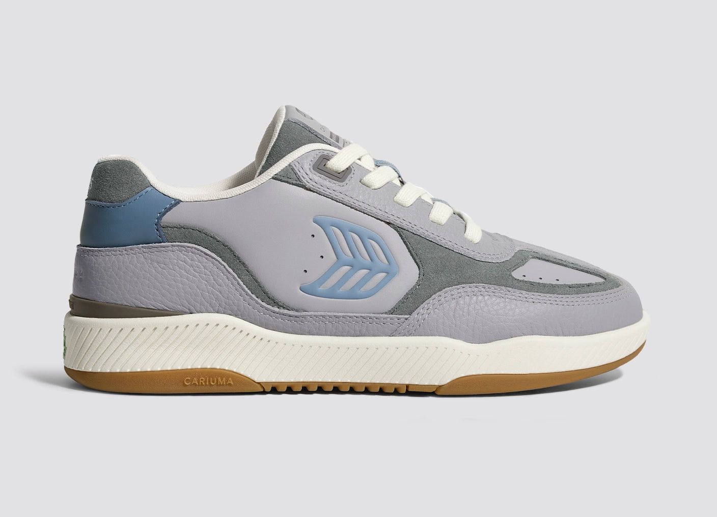 Skategoat C25 Onyx Grey Premium Leather Logo Faded Denim Sneaker