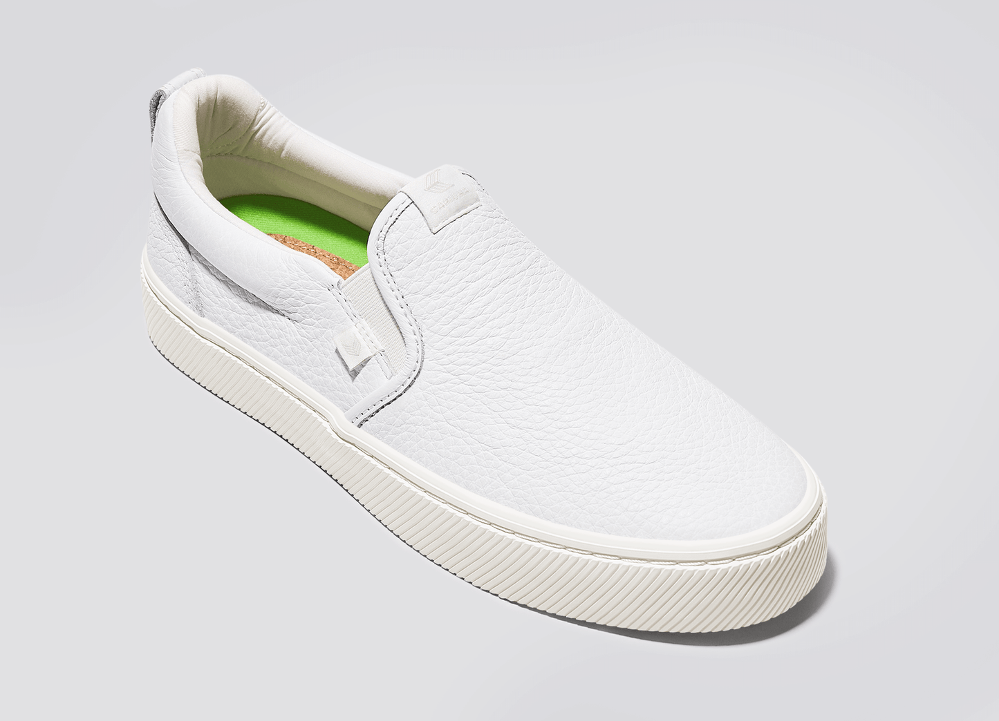 SLIP-ON White Premium Leather Sneaker