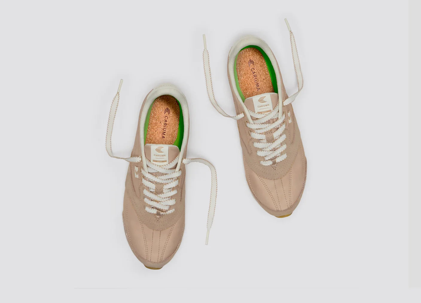 SUTAI Nylon and Suede Desert Taupe