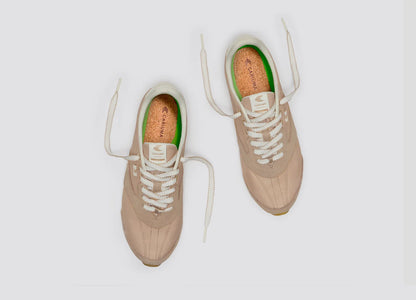 SUTAI Nylon and Suede Desert Taupe