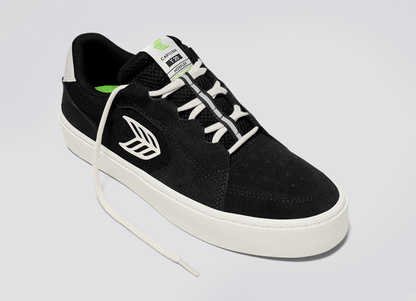 T20 PRO Black Suede and Mesh Ivory Logo Sneaker