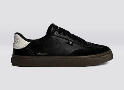 TOCA Teak Black Diamond Leather Off-White Accents Sneaker