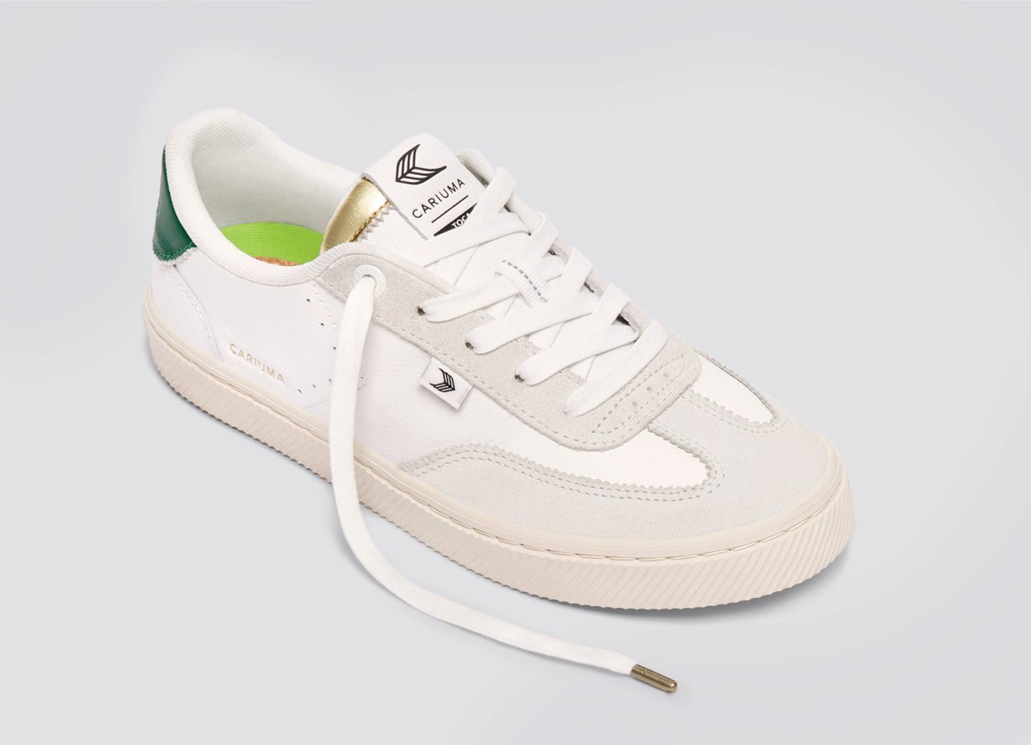 TOCA Soft Grain Leather & Suede Warm White Lush Green