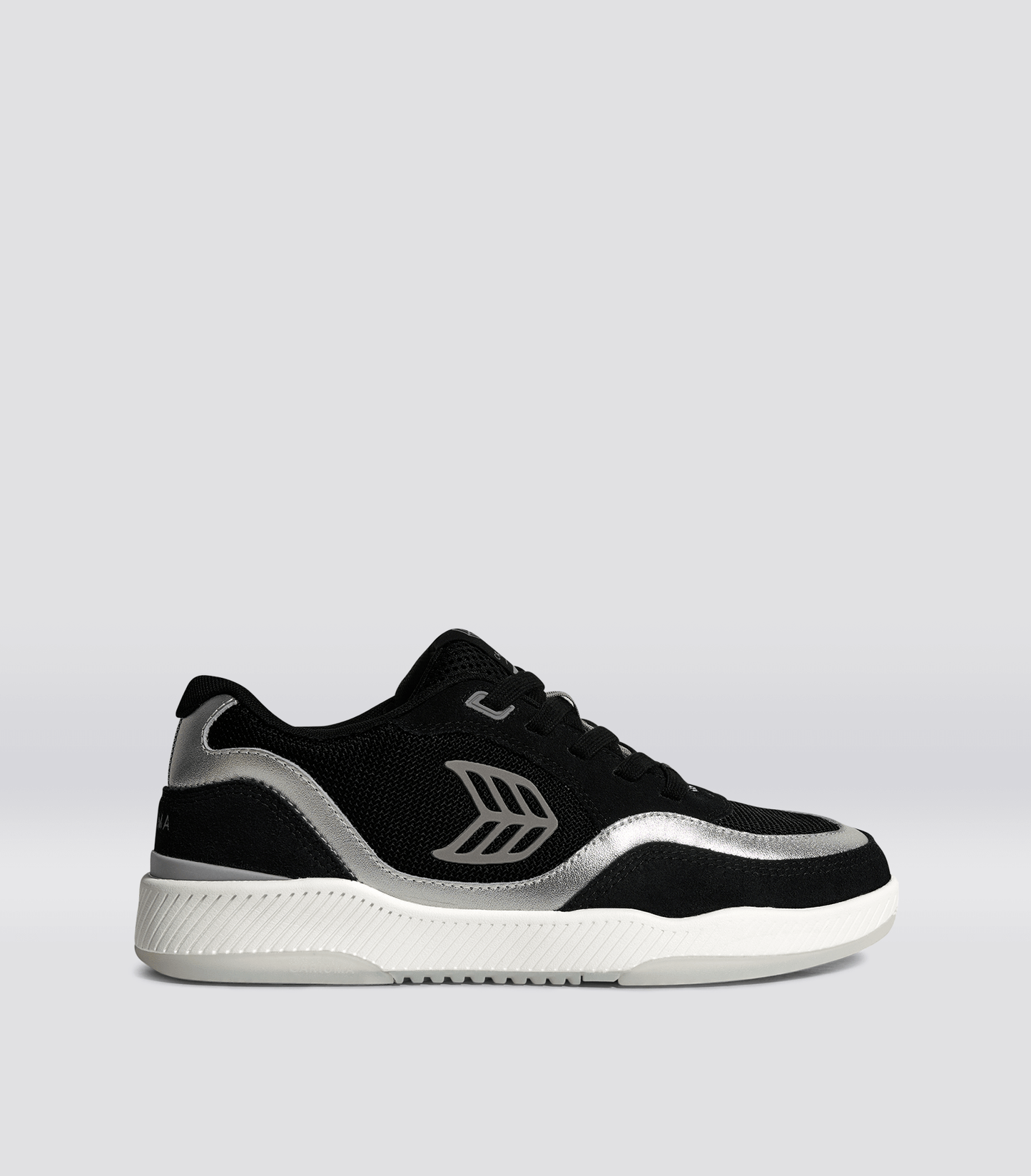 UBA Black Suede and Mesh Silver Accents Sneaker