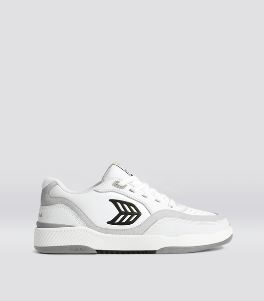 UBA White Leather Black Logo Sneaker