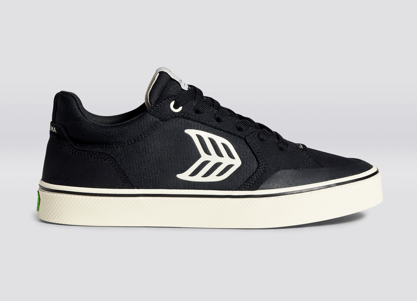 VALLELY PRO Black Suede and Cordura Ivory Logo Sneaker