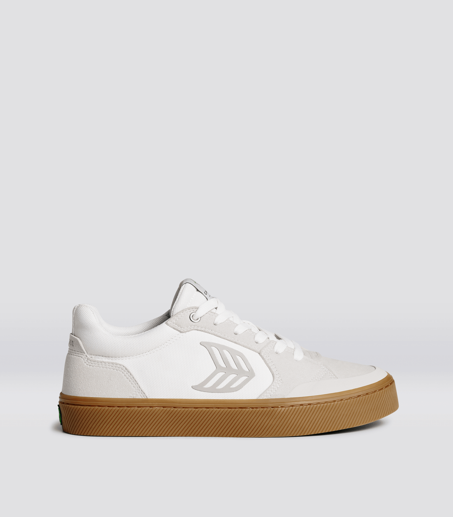 VALLELY PRO Gum Vintage White Suede Off-White Cordura Light Grey Logo Sneaker
