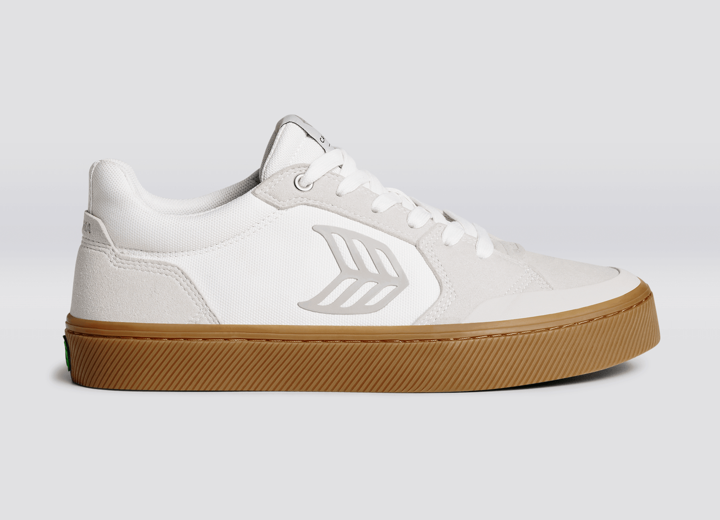 VALLELY PRO Gum Vintage White Suede Off-White Cordura Light Grey Logo Sneaker